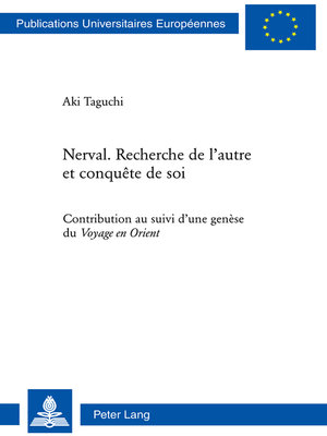 cover image of Nerval. Recherche de l'autre et conquête de soi